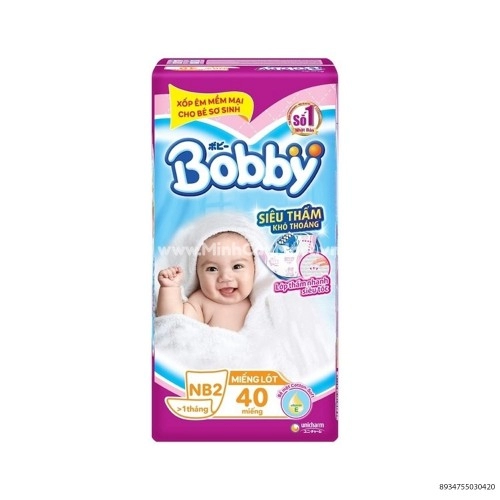 Miếng Lót Bobby Newborn2 40 Miếng Cho Bé Trên 1 Tháng Tuổi Miếng Lót Bobby Newborn2 40 Miếng Cho Bé Trên 1 Tháng Tuổi